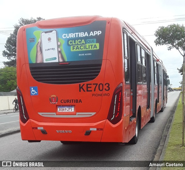 Viação Tamandaré KE703 na cidade de Curitiba, Paraná, Brasil, por Amauri Caetano. ID da foto: 9380943.