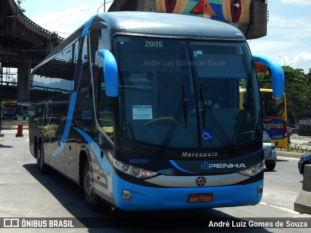 Empresa de Ônibus Nossa Senhora da Penha 52003 na cidade de Rio de Janeiro, Rio de Janeiro, Brasil, por André Luiz Gomes de Souza. ID da foto: 9377396.