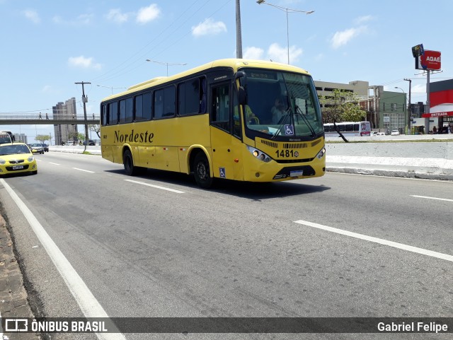 Viação Nordeste 1481 na cidade de Natal, Rio Grande do Norte, Brasil, por Gabriel Felipe. Número da foto: #9377768.