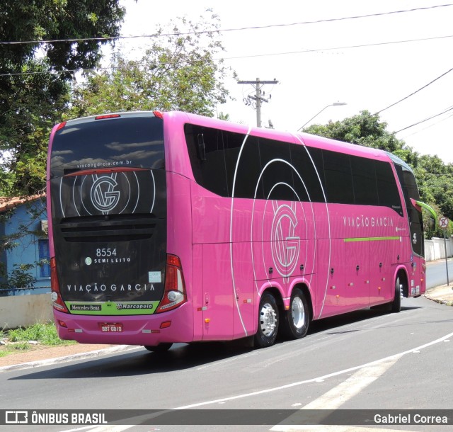 Viação Garcia 8554 na cidade de Ribeirão Preto, São Paulo, Brasil, por Gabriel Correa. Número da foto: #9383242.