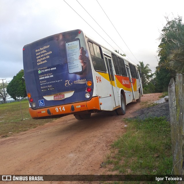 Transportes Urbanos São Miguel de Ilhéus 914 na cidade de Ilhéus, Bahia, Brasil, por Igor Teixeira. ID da foto: 9384189.