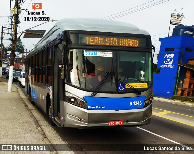 Viação Grajaú S.A. 6 1243 na cidade de São Paulo, São Paulo, Brasil, por Lucas Santos da Silva. ID da foto: 9385951.