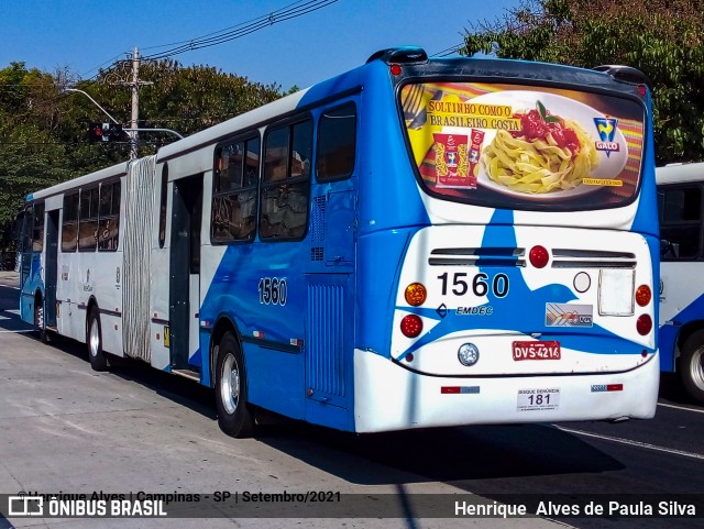 VB Transportes e Turismo 1560 na cidade de Campinas, São Paulo, Brasil, por Henrique Alves de Paula Silva. ID da foto: 9384152.