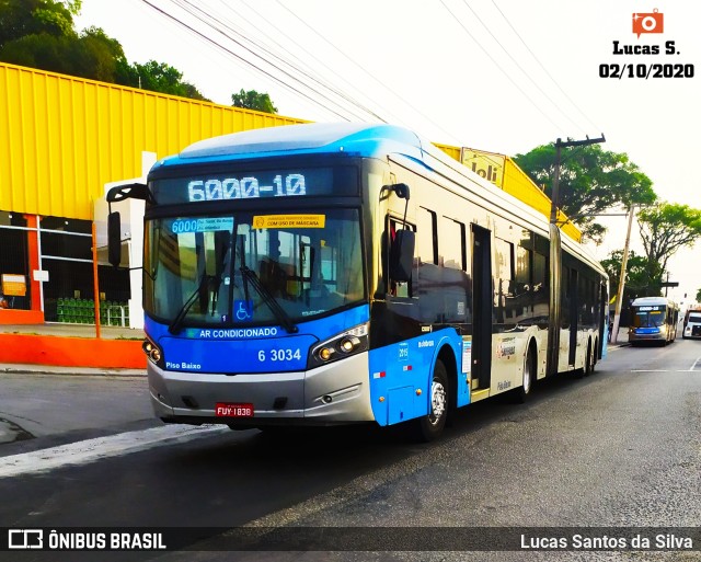 Viação Paratodos > São Jorge > Metropolitana São Paulo > Mobibrasil 6 3034 na cidade de São Paulo, São Paulo, Brasil, por Lucas Santos da Silva. ID da foto: 9385874.