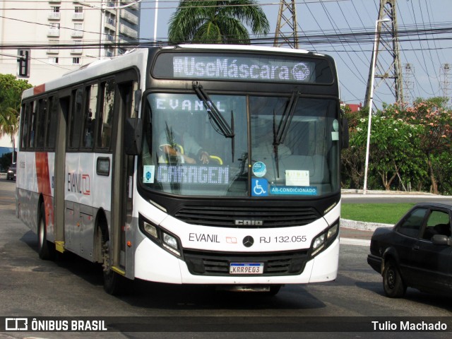 Evanil Transportes e Turismo RJ 132.055 na cidade de Nova Iguaçu, Rio de Janeiro, Brasil, por Tulio Machado. ID da foto: 9385435.