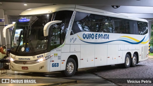 Viação Ouro e Prata 663 na cidade de Joinville, Santa Catarina, Brasil, por Vinicius Petris. ID da foto: 9385602.