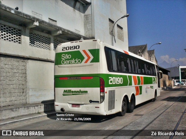 Cia. São Geraldo de Viação 20190 na cidade de Rio de Janeiro, Rio de Janeiro, Brasil, por Zé Ricardo Reis. ID da foto: 9384943.