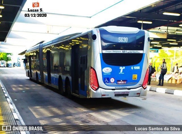 Viação Grajaú S.A. 6 1098 na cidade de São Paulo, São Paulo, Brasil, por Lucas Santos da Silva. Número da foto: #9385511.