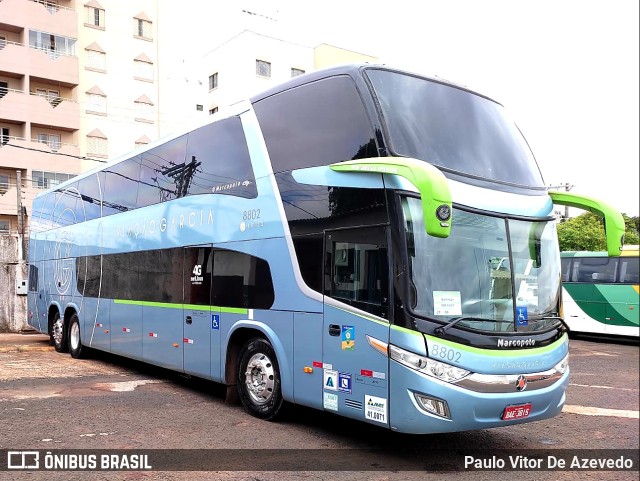 Viação Garcia 8802 na cidade de Uberaba, Minas Gerais, Brasil, por Paulo Vitor De Azevedo. ID da foto: 9384891.