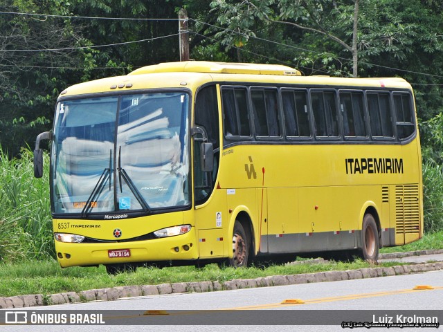 Viação Itapemirim 8537 na cidade de Juiz de Fora, Minas Gerais, Brasil, por Luiz Krolman. ID da foto: 9386826.