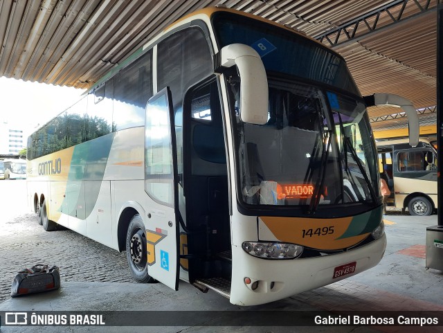 Empresa Gontijo de Transportes 14495 na cidade de Teófilo Otoni, Minas Gerais, Brasil, por Gabriel Barbosa Campos. Número da foto: #9388072.