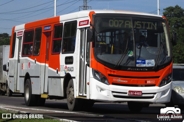 Viação Nilopolitana B05002 na cidade de Nova Iguaçu, Rio de Janeiro, Brasil, por Lucas Alvim. ID da foto: 9387706.