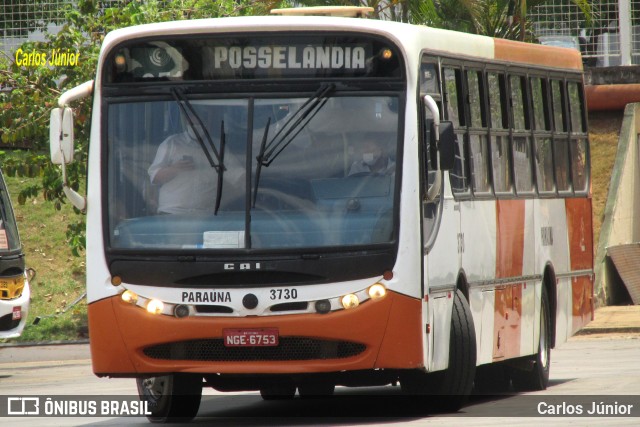 Viação Paraúna 3730 na cidade de Goiânia, Goiás, Brasil, por Carlos Júnior. Número da foto: #9388111.