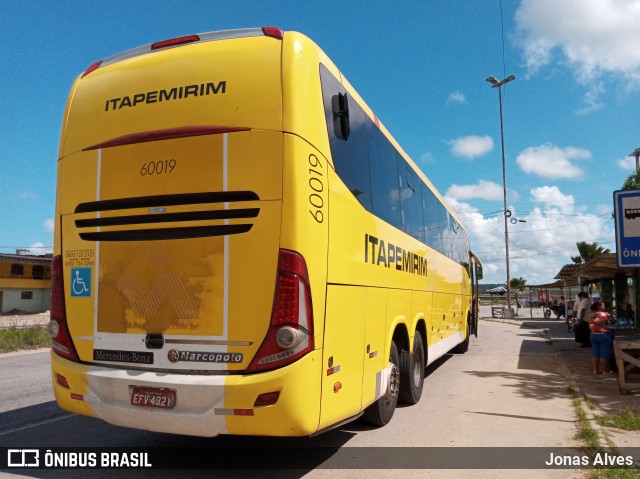 Viação Itapemirim 60019 na cidade de Goiana, Pernambuco, Brasil, por Jonas Alves. ID da foto: 9388204.