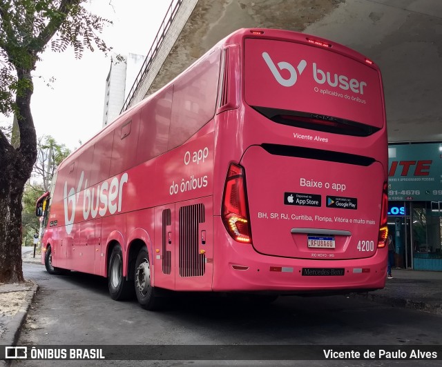 Buser Brasil Tecnologia 4200 na cidade de Belo Horizonte, Minas Gerais, Brasil, por Vicente de Paulo Alves. ID da foto: 9389384.