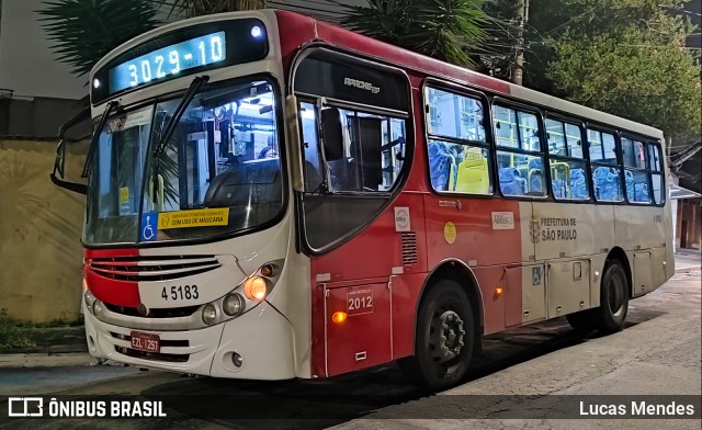 Allibus Transportes 4 5183 na cidade de São Paulo, São Paulo, Brasil, por Lucas Mendes. Número da foto: #9389115.