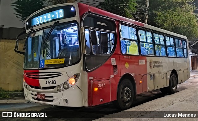 Allibus Transportes 4 5183 na cidade de São Paulo, São Paulo, Brasil, por Lucas Mendes. ID da foto: 9389115.