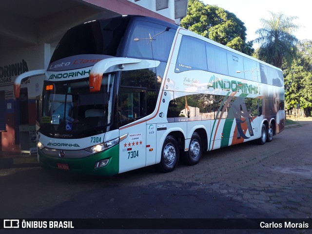 Empresa de Transportes Andorinha 7304 na cidade de Presidente Venceslau, São Paulo, Brasil, por Carlos Morais. Número da foto: #9391461.