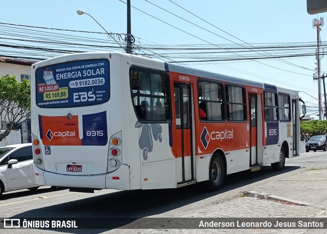 Capital Transportes 8315 na cidade de Aracaju, Sergipe, Brasil, por Anderson Leonardo Jesus Santos. ID da foto: 9391317.