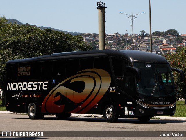 Expresso Nordeste 5670 na cidade de Florianópolis, Santa Catarina, Brasil, por João Victor. ID da foto: 9391335.