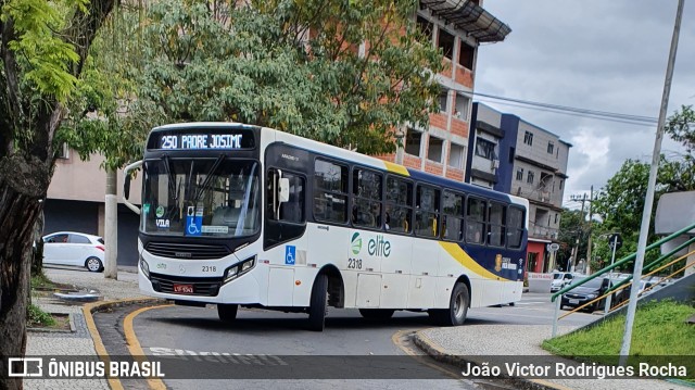 Viação Elite 2318 na cidade de Volta Redonda, Rio de Janeiro, Brasil, por João Victor Rodrigues Rocha. ID da foto: 9392454.