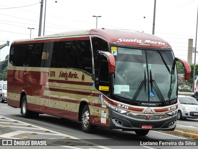 Santa Maria Fretamento e Turismo 370 na cidade de São Paulo, São Paulo, Brasil, por Luciano Ferreira da Silva. ID da foto: 9390215.