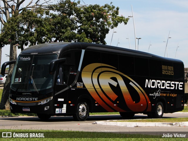 Expresso Nordeste 5670 na cidade de Florianópolis, Santa Catarina, Brasil, por João Victor. Número da foto: #9391355.
