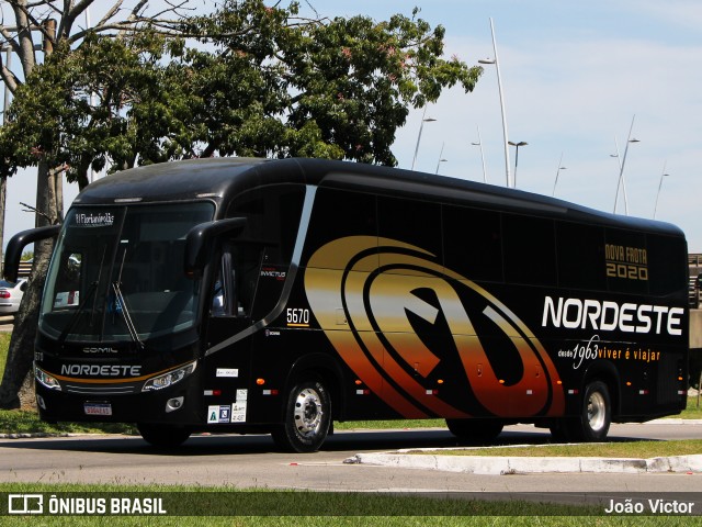 Expresso Nordeste 5670 na cidade de Florianópolis, Santa Catarina, Brasil, por João Victor. ID da foto: 9391355.