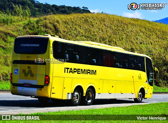 Viação Itapemirim 8917 na cidade de Petrópolis, Rio de Janeiro, Brasil, por Victor Henrique. ID da foto: 9391332.