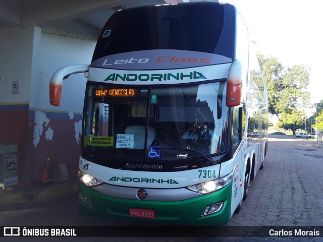 Empresa de Transportes Andorinha 7304 na cidade de Presidente Venceslau, São Paulo, Brasil, por Carlos Morais. Número da foto: #9391463.