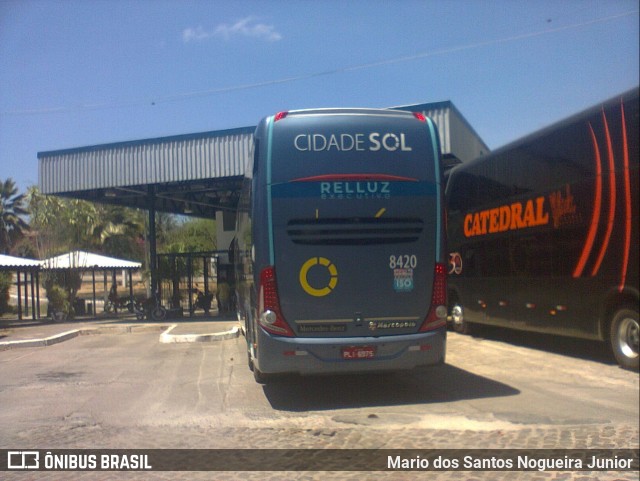 Viação Cidade Sol 8420 na cidade de Piritiba, Bahia, Brasil, por Mario dos Santos Nogueira Junior. ID da foto: 9393016.