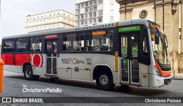 Auto Viação Alpha A48043 na cidade de Rio de Janeiro, Rio de Janeiro, Brasil, por Christiano Paixao. ID da foto: 9392912.