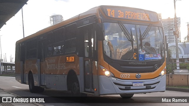 Companhia Carris Porto-Alegrense 0022 na cidade de Porto Alegre, Rio Grande do Sul, Brasil, por Max Ramos. Número da foto: #9394006.