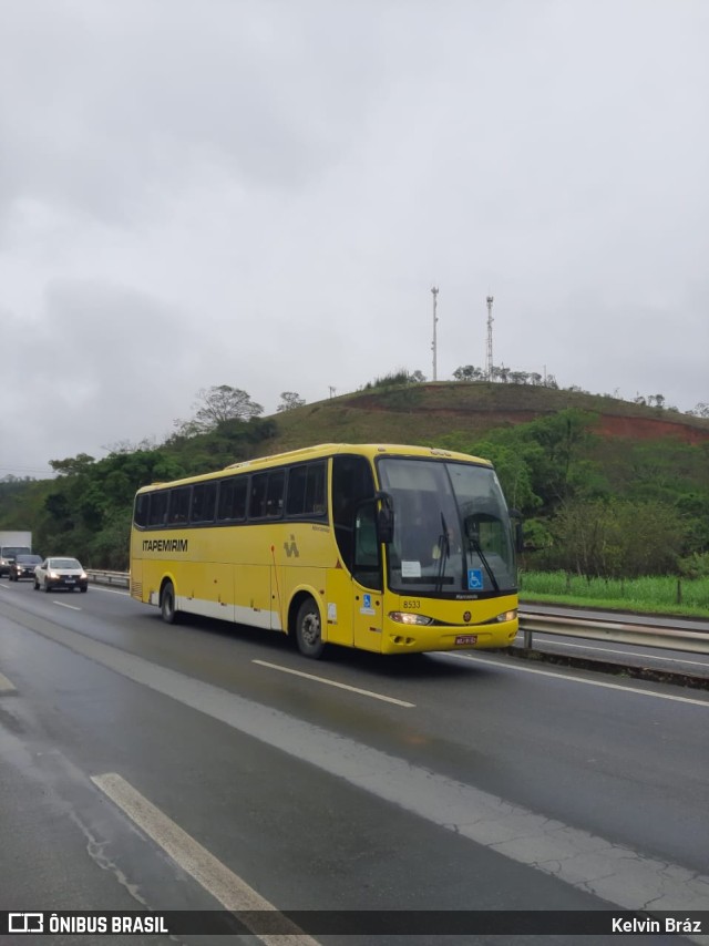 Viação Itapemirim 8533 na cidade de Areal, Rio de Janeiro, Brasil, por Kelvin Bráz. ID da foto: 9394327.