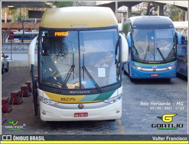 Empresa Gontijo de Transportes 18275 na cidade de Belo Horizonte, Minas Gerais, Brasil, por Valter Francisco. Número da foto: #9393053.