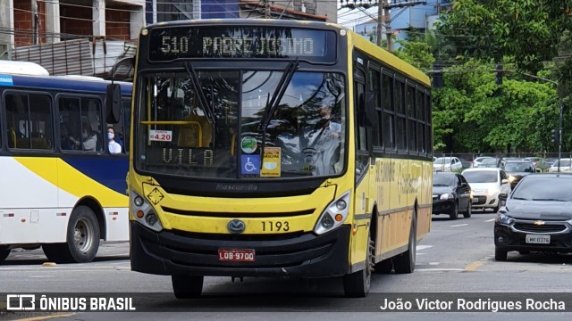 Viação Sul Fluminense 1193 na cidade de Volta Redonda, Rio de Janeiro, Brasil, por João Victor Rodrigues Rocha. ID da foto: 9392482.