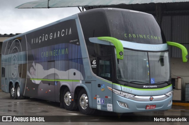 Viação Garcia 8834 na cidade de Curitiba, Paraná, Brasil, por Netto Brandelik. Número da foto: #9393584.