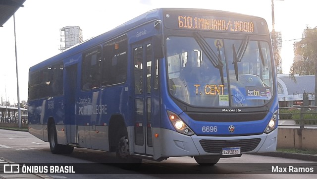SOPAL - Sociedade de Ônibus Porto-Alegrense Ltda. 6696 na cidade de Porto Alegre, Rio Grande do Sul, Brasil, por Max Ramos. Número da foto: #9394004.