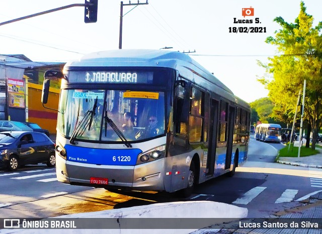 Viação Grajaú S.A. 6 1220 na cidade de São Paulo, São Paulo, Brasil, por Lucas Santos da Silva. Número da foto: #9392790.