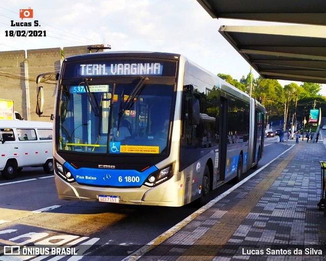 Viação Grajaú S.A. 6 1800 na cidade de São Paulo, São Paulo, Brasil, por Lucas Santos da Silva. Número da foto: #9392791.