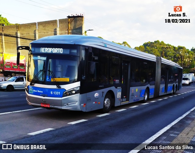 Viação Grajaú S.A. 6 1331 na cidade de São Paulo, São Paulo, Brasil, por Lucas Santos da Silva. ID da foto: 9394268.