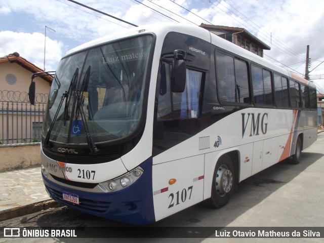 VMG - Viação Minas Gerais 2107 na cidade de Sete Lagoas, Minas Gerais, Brasil, por Luiz Otavio Matheus da Silva. ID da foto: 9397050.