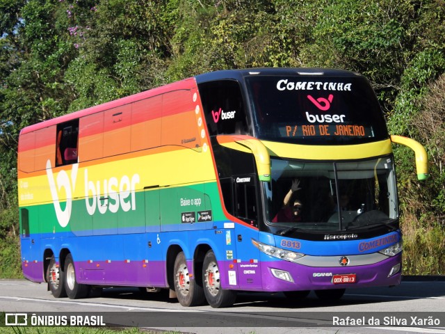 Cometinha - Viação Marvin 8813 na cidade de Petrópolis, Rio de Janeiro, Brasil, por Rafael da Silva Xarão. ID da foto: 9398536.