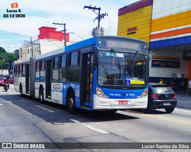 Viação Grajaú S.A. 6 1178 na cidade de São Paulo, São Paulo, Brasil, por Lucas Santos da Silva. Número da foto: #9396644.