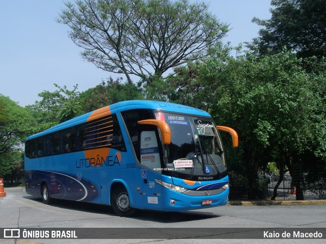 Litorânea Transportes Coletivos 5102 na cidade de São Paulo, São Paulo, Brasil, por Kaio de Macedo. ID da foto: 9398184.