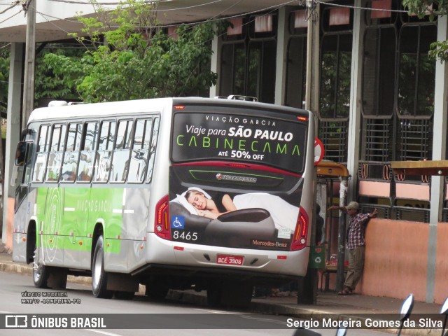 Viação Garcia 8465 na cidade de Londrina, Paraná, Brasil, por Sergio Moreira Gomes da Silva. ID da foto: 9398927.