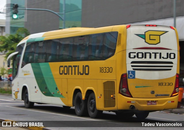 Empresa Gontijo de Transportes 18330 na cidade de Rio de Janeiro, Rio de Janeiro, Brasil, por Tadeu Vasconcelos. ID da foto: 9395620.