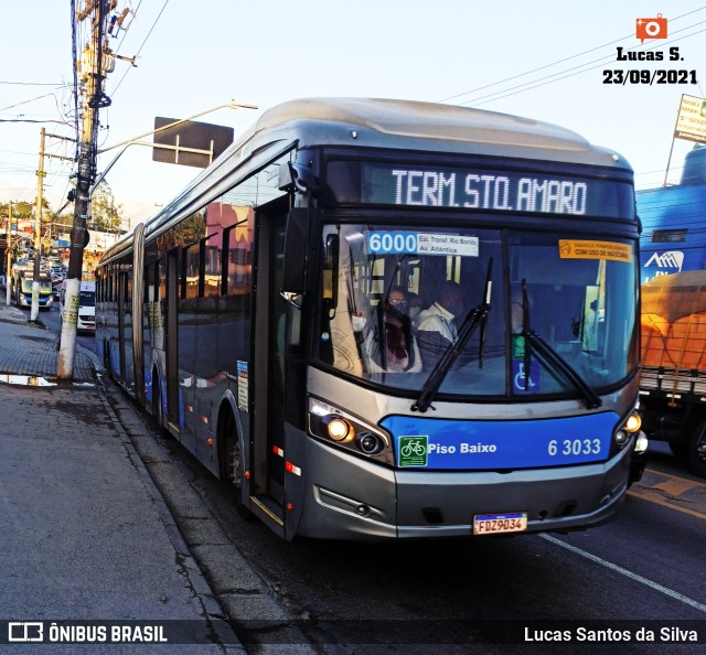 Viação Paratodos > São Jorge > Metropolitana São Paulo > Mobibrasil 6 3033 na cidade de São Paulo, São Paulo, Brasil, por Lucas Santos da Silva. Número da foto: #9396819.