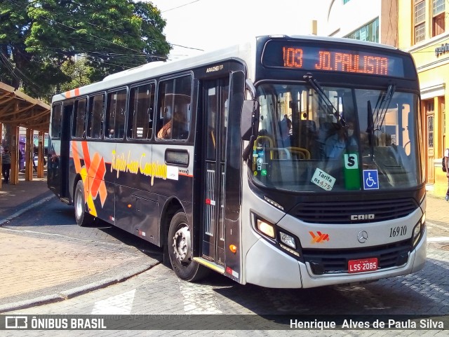 Rápido Campinas 16910 na cidade de Jundiaí, São Paulo, Brasil, por Henrique Alves de Paula Silva. ID da foto: 9395780.