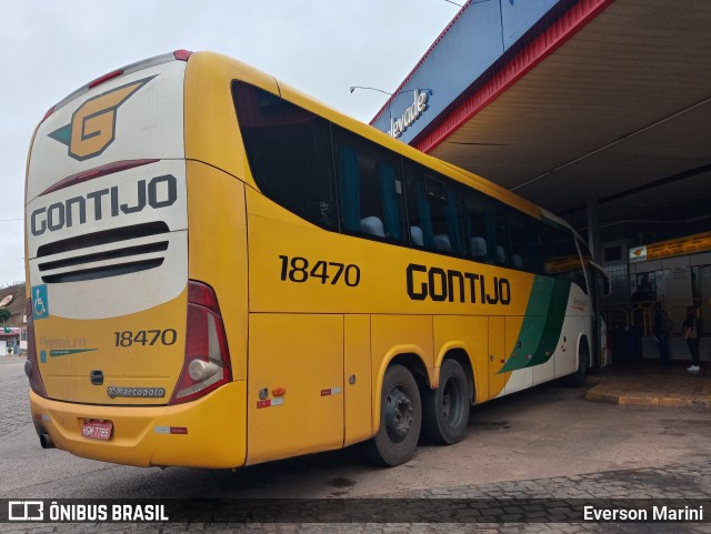 Empresa Gontijo de Transportes 18470 na cidade de João Monlevade, Minas Gerais, Brasil, por Everson Marini. ID da foto: 9401858.